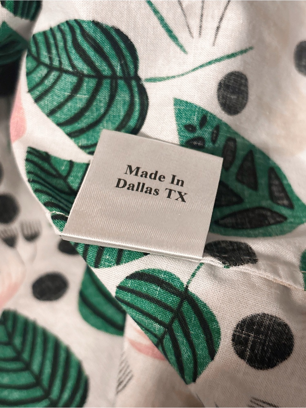 Tish Cox Leaf & Bloom Puff Sleeve Blouse - Green/Pink on Cream - Picture 8 of 8